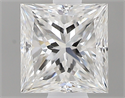 0.40 Carats, Princess E Color, VVS2 Clarity and Certified by GIA