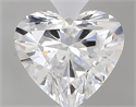 0.53 Carats, Heart D Color, VS2 Clarity and Certified by GIA
