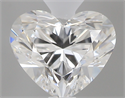 0.41 Carats, Heart F Color, VS1 Clarity and Certified by GIA
