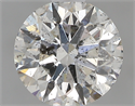 0.70 Carats, Round with Excellent Cut, H Color, I1 Clarity and Certified by GIA