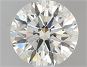 0.76 Carats, Round with Excellent Cut, K Color, IF Clarity and Certified by GIA