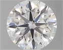 0.42 Carats, Round with Excellent Cut, D Color, VS1 Clarity and Certified by GIA