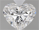 0.50 Carats, Heart D Color, VVS2 Clarity and Certified by GIA