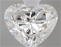 0.43 Carats, Heart F Color, VS1 Clarity and Certified by GIA