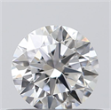 0.43 Carats, Round with Excellent Cut, E Color, VVS2 Clarity and Certified by GIA