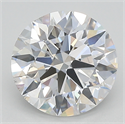 Lab Created Diamond 2.39 Carats, Round with ideal Cut, E Color, vs1 Clarity and Certified by IGI
