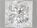 0.70 Carats, Princess E Color, VVS1 Clarity and Certified by GIA