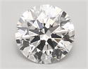 Lab Created Diamond 1.72 Carats, Round with ideal Cut, E Color, vs1 Clarity and Certified by IGI