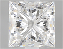 1.50 Carats, Princess F Color, SI1 Clarity and Certified by GIA