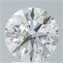 Lab Created Diamond 2.00 Carats, Round with Excellent Cut, E Color, VVS2 Clarity and Certified by IGI