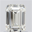 0.72 Carats, Emerald H Color, VVS2 Clarity and Certified by GIA