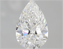 0.51 Carats, Pear F Color, IF Clarity and Certified by GIA