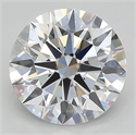 Lab Created Diamond 2.34 Carats, Round with ideal Cut, D Color, vvs2 Clarity and Certified by IGI