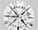 Lab Created Diamond 1.71 Carats, Round with ideal Cut, D Color, vvs2 Clarity and Certified by IGI