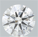Lab Created Diamond 4.11 Carats, Round with Ideal Cut, F Color, VS1 Clarity and Certified by IGI