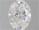 0.50 Carats, Oval D Color, SI1 Clarity and Certified by GIA