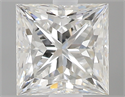 0.51 Carats, Princess H Color, VS1 Clarity and Certified by GIA