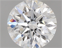 0.45 Carats, Round with Excellent Cut, D Color, VVS2 Clarity and Certified by GIA