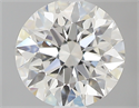 0.57 Carats, Round with Excellent Cut, H Color, IF Clarity and Certified by GIA