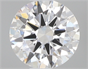 0.50 Carats, Round with Excellent Cut, D Color, VVS2 Clarity and Certified by GIA