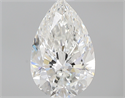 0.51 Carats, Pear F Color, VVS2 Clarity and Certified by GIA