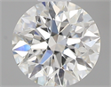 0.55 Carats, Round with Excellent Cut, G Color, VVS2 Clarity and Certified by GIA