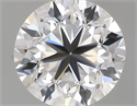 0.50 Carats, Round with Good Cut, D Color, VVS2 Clarity and Certified by GIA