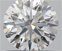 0.72 Carats, Round with Excellent Cut, E Color, VVS2 Clarity and Certified by GIA