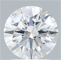 Lab Created Diamond 2.19 Carats, Round with Ideal Cut, E Color, VS1 Clarity and Certified by IGI