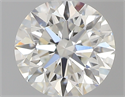 0.57 Carats, Round with Excellent Cut, H Color, VVS2 Clarity and Certified by GIA