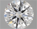0.42 Carats, Round with Excellent Cut, E Color, SI1 Clarity and Certified by GIA