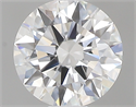 0.42 Carats, Round with Excellent Cut, D Color, VVS2 Clarity and Certified by GIA