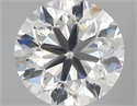 0.50 Carats, Round with Very Good Cut, F Color, VS1 Clarity and Certified by GIA