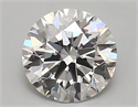 Lab Created Diamond 1.71 Carats, Round with ideal Cut, D Color, vvs2 Clarity and Certified by IGI