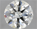 2.00 Carats, Round with Excellent Cut, K Color, SI1 Clarity and Certified by GIA