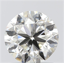 1.00 Carats, Round with Very Good Cut, K Color, I1 Clarity and Certified by GIA