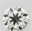 0.50 Carats, Round with Good Cut, J Color, IF Clarity and Certified by GIA