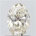 0.60 Carats, Oval K Color, VS1 Clarity and Certified by GIA