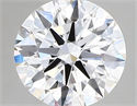 Lab Created Diamond 2.11 Carats, Round with ideal Cut, D Color, vs1 Clarity and Certified by IGI