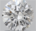 0.90 Carats, Round with Excellent Cut, E Color, VVS2 Clarity and Certified by GIA