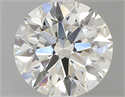 0.76 Carats, Round with Excellent Cut, J Color, SI1 Clarity and Certified by GIA