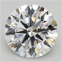 Lab Created Diamond 2.69 Carats, Round with ideal Cut, G Color, vvs2 Clarity and Certified by IGI