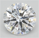 Lab Created Diamond 1.90 Carats, Round with ideal Cut, E Color, vs1 Clarity and Certified by IGI