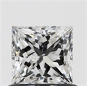 0.70 Carats, Princess D Color, VS2 Clarity and Certified by GIA