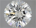 0.80 Carats, Round with Excellent Cut, J Color, VVS1 Clarity and Certified by GIA