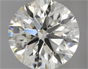 0.83 Carats, Round with Excellent Cut, J Color, IF Clarity and Certified by GIA