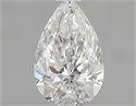 0.60 Carats, Pear F Color, SI1 Clarity and Certified by GIA