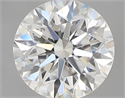 0.53 Carats, Round with Excellent Cut, G Color, VVS2 Clarity and Certified by GIA