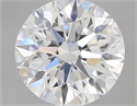 0.73 Carats, Round with Excellent Cut, D Color, VVS2 Clarity and Certified by GIA