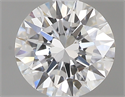 0.41 Carats, Round with Excellent Cut, D Color, IF Clarity and Certified by GIA